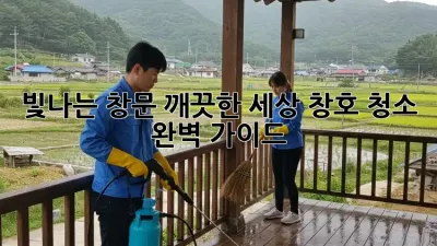 빛나는 창문, 깨끗한 세상: 창호 청소 완벽 가이드