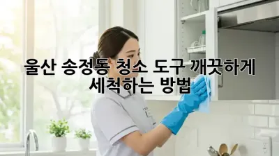 울산 송정동, 청소 도구 깨끗하게 세척하는 방법!